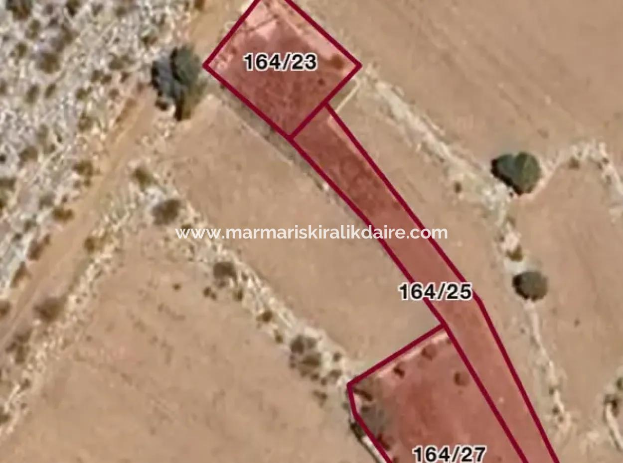 Marmaris Taşlıca Dorf 1500M2 3 Eigentumsurkunden Feld Zum Verkauf Mit Straße Verfügbar