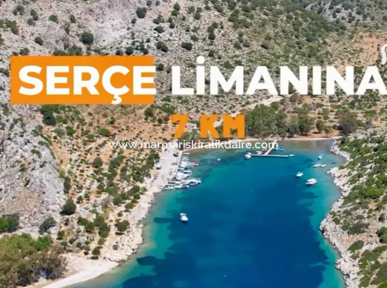 Marmaris Taşlıca Dorf 1500M2 3 Eigentumsurkunden Feld Zum Verkauf Mit Straße Verfügbar