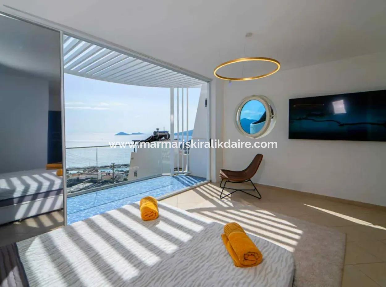 Eine Freistehende Villa Zum Verkauf Mit Einem Herrlichen Pool Mit Meerblick In Kalkan Ist Eine Maßgeschneiderte Villa