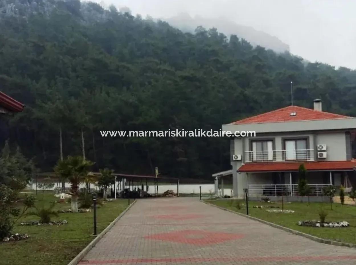 Built On A Plot Of 7000M2 In Marmaris, 8 Room Ranch House Pool