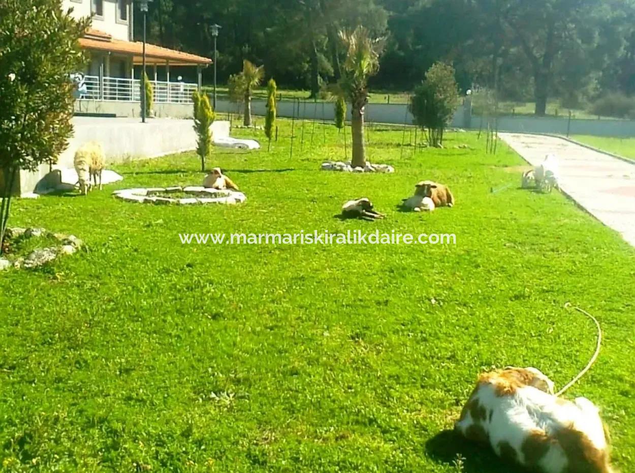 Built On A Plot Of 7000M2 In Marmaris, 8 Room Ranch House Pool