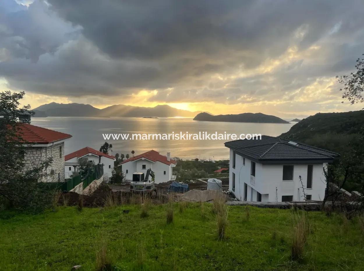 800M2 Land For Sale In Marmaris Söğüt Village With Sea View 2 Villas Zoned Or Suitable For Hotel Construction
